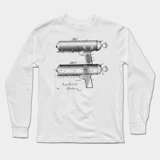 Fire Extinguisher Vintage Patent Hand Drawing Long Sleeve T-Shirt